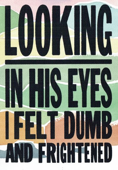 Looking in his eyes I felt dumb and frightened (1/10)