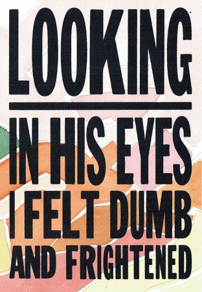 Looking in his eyes I felt dumb and frightened (3/10)